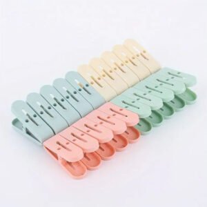 Heavy-Duty Plastic Laundry Clothes Clips in Pastel Colors