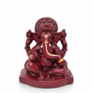 Maroon Shaded Lord Ganesha Idol