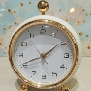 Elegant Vintage-Style Round Alarm Clock
