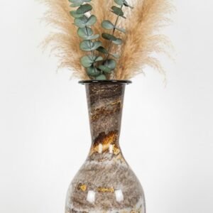 Earthy Elegance Large Metallic Vase