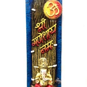 Lord Ganesha Wall Hanging with Om & Mantra