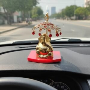 Blessings Golden Ganesha with Ornate Chattri