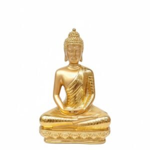 Golden Meditating Buddha Figurine