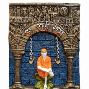 Shirdi Sai Baba Decorative Wall Hanging with "Om Sai Ram" Inscription