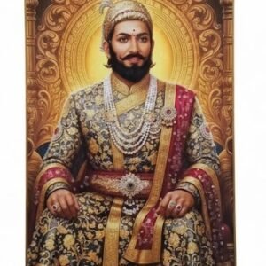 Chhatrapati Shivaji Maharaj – Royal Gold Embossed Portrait