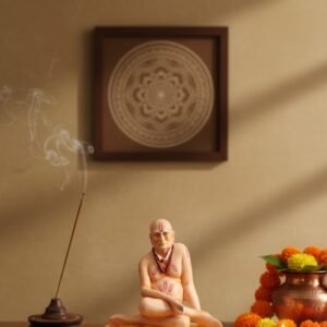 Swami Samarth Maharaj Figurine – Hand-Painted Spiritual Home Decor