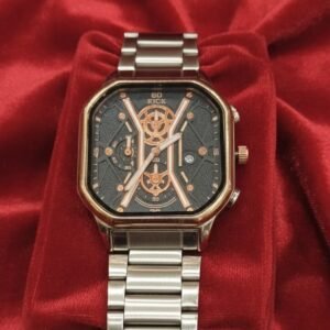 RICK Men’s Aviator-Style Octagonal Chronograph Watch