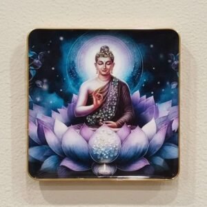 Meditating Buddha on Lotus Art Piece