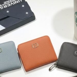 Premium Pebbled Leather Compact Wallets