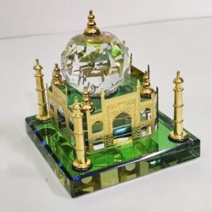 Exquisite Crystal & Gold-Tone Taj Mahal Miniature