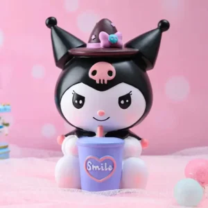 Kuromi-Inspired "Smile" Character Piggy Bank