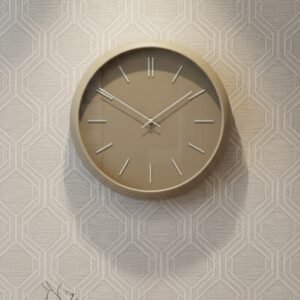 Minimalist Champagne Gold Wall Clock