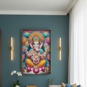Ganesha Crystal-Embellished Wall Art
