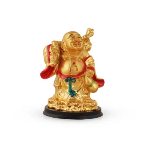 Golden Prosperity Laughing Buddha Figurine