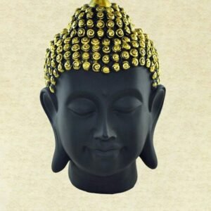 Serene Meditating Buddha Head Bust