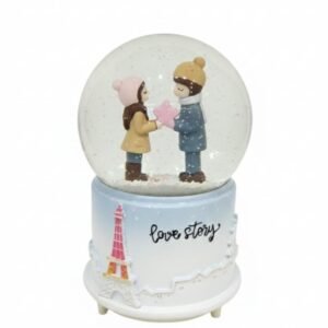 Love Story" Parisian Snow Globe