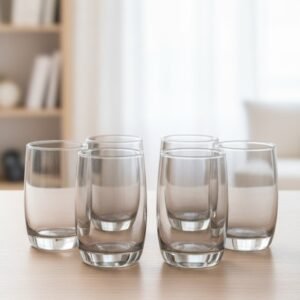 Qing Ping Guo Smoked Tinted Glass Set – 6 Pieces