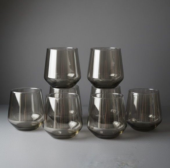 Lustrous Smoke Grey Glass