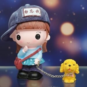 Girl with Puppy Figurine