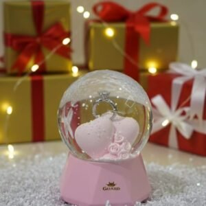 Romantic "Eternal Love" Ring Snow Globe