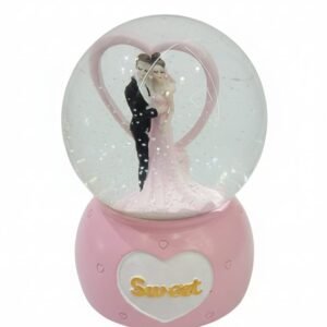 Romantic "Sweet" Wedding Snow Globe