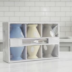 Rainbow Premium Collection – 6-Piece Ceramic Ice Cream Bowl Set