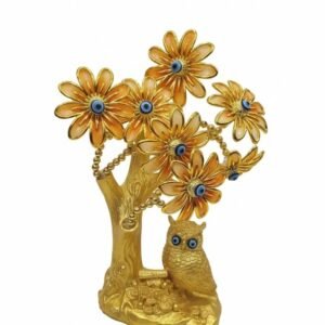 Golden Prosperity & Protection Tree with Wise Owl