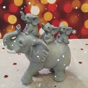 Whimsical Elephant Family Figurine – "The Joyful Journey"