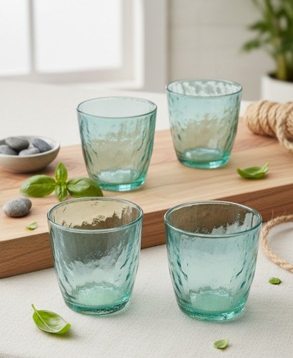 Aura Gradient Textured Glassware Set
