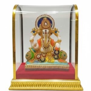 Divine Ganesha in Royal Glass Dome