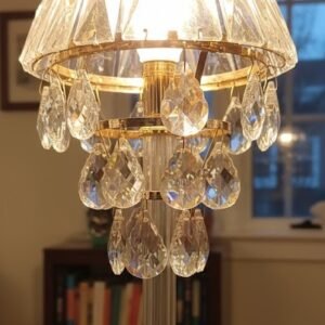 Aurora Crystal Waterfall Table Lamp