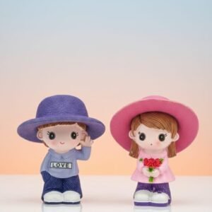 Sweet Moments: Hand-Painted Couple Figurine Set