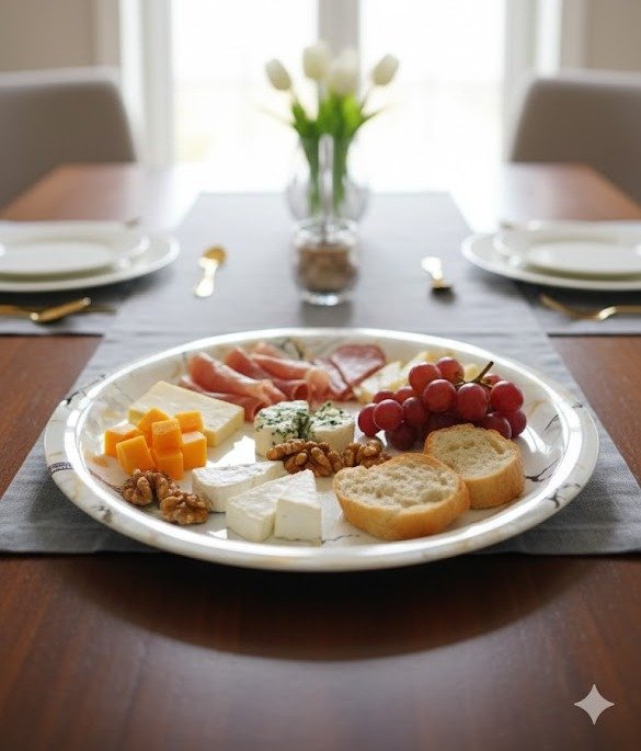 Wood & Kemp Royal Marble Melamine Platter