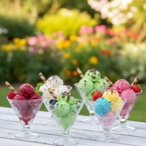 Textured Glass Dessert Coupe – "Orb" Series