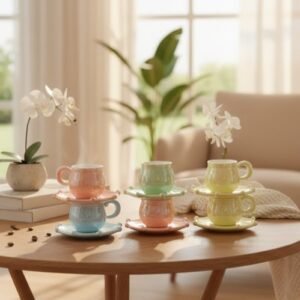Pastel Dreams 12-Piece Ceramic Tea Set
