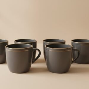 Midnight Gold Ceramic Coffee and  tea Mug Set