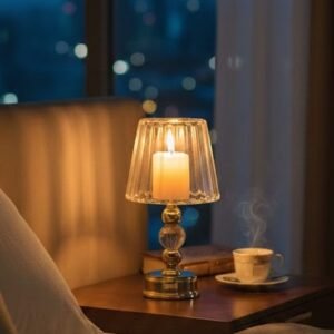 The Crystal Prism Elegance Lamp and candle stand