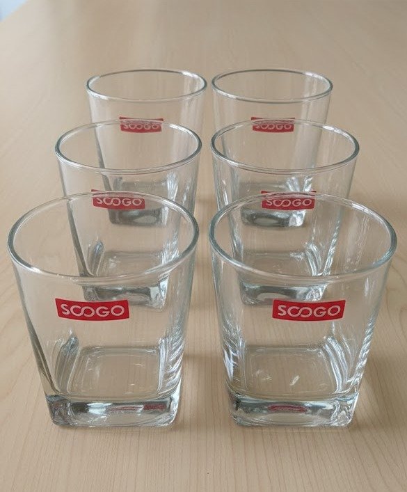 SCOGO Square Bottom Glass Set