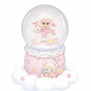 Dreamy Pastel Carousel Snow Globe