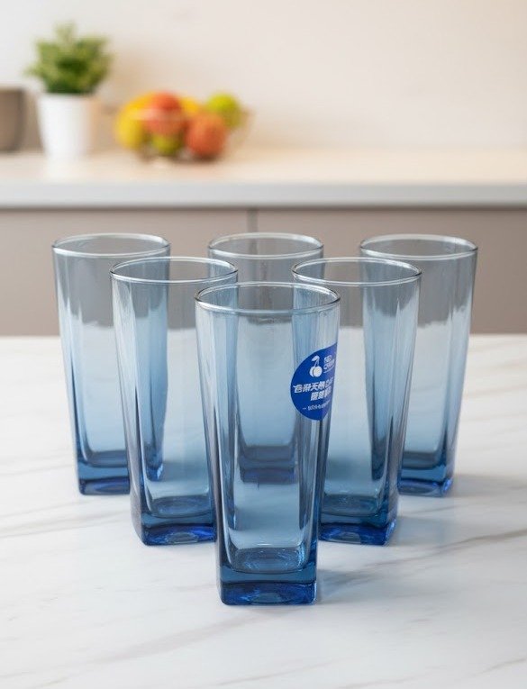 Azure Elegance Highball Glass – Set of 6