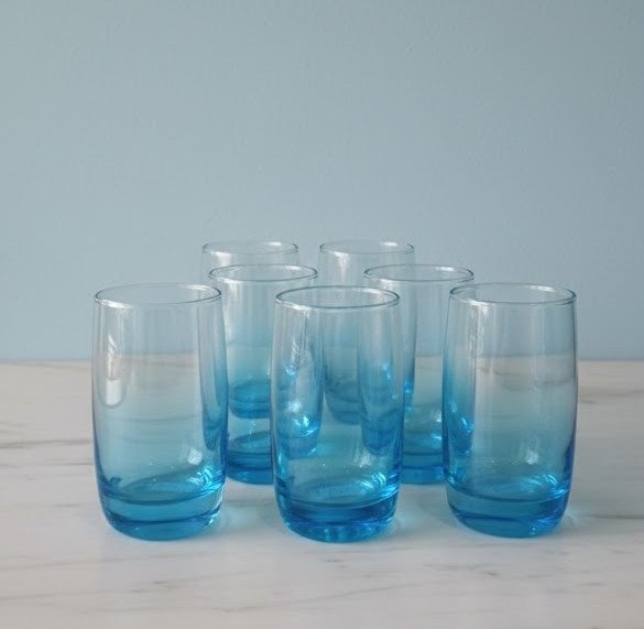 Azure Mist Glassware Collection – Set of 6